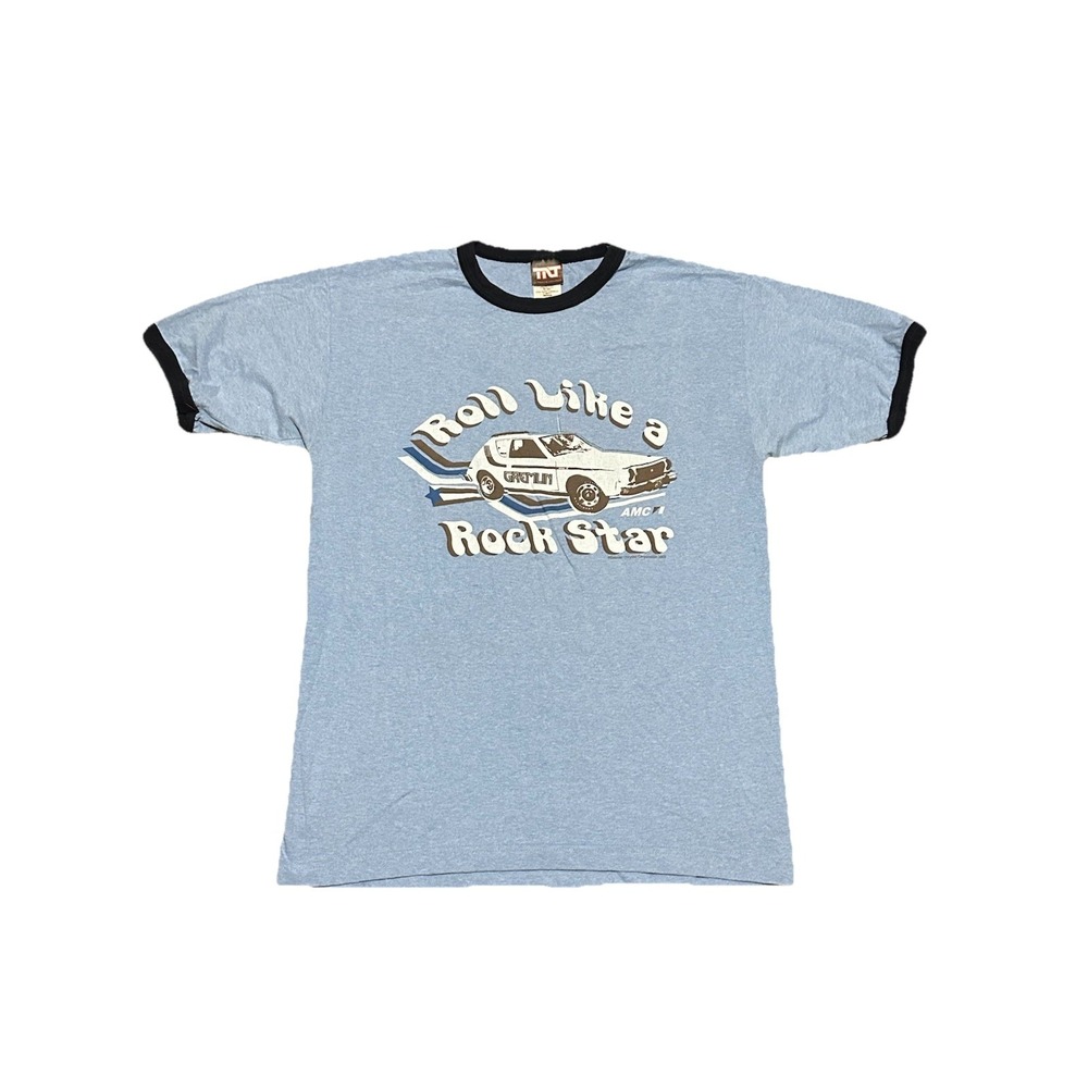 Vintage‎ Y2K Roll Like a Rock Star AMC Gremlin Ringer T Shirt Medium